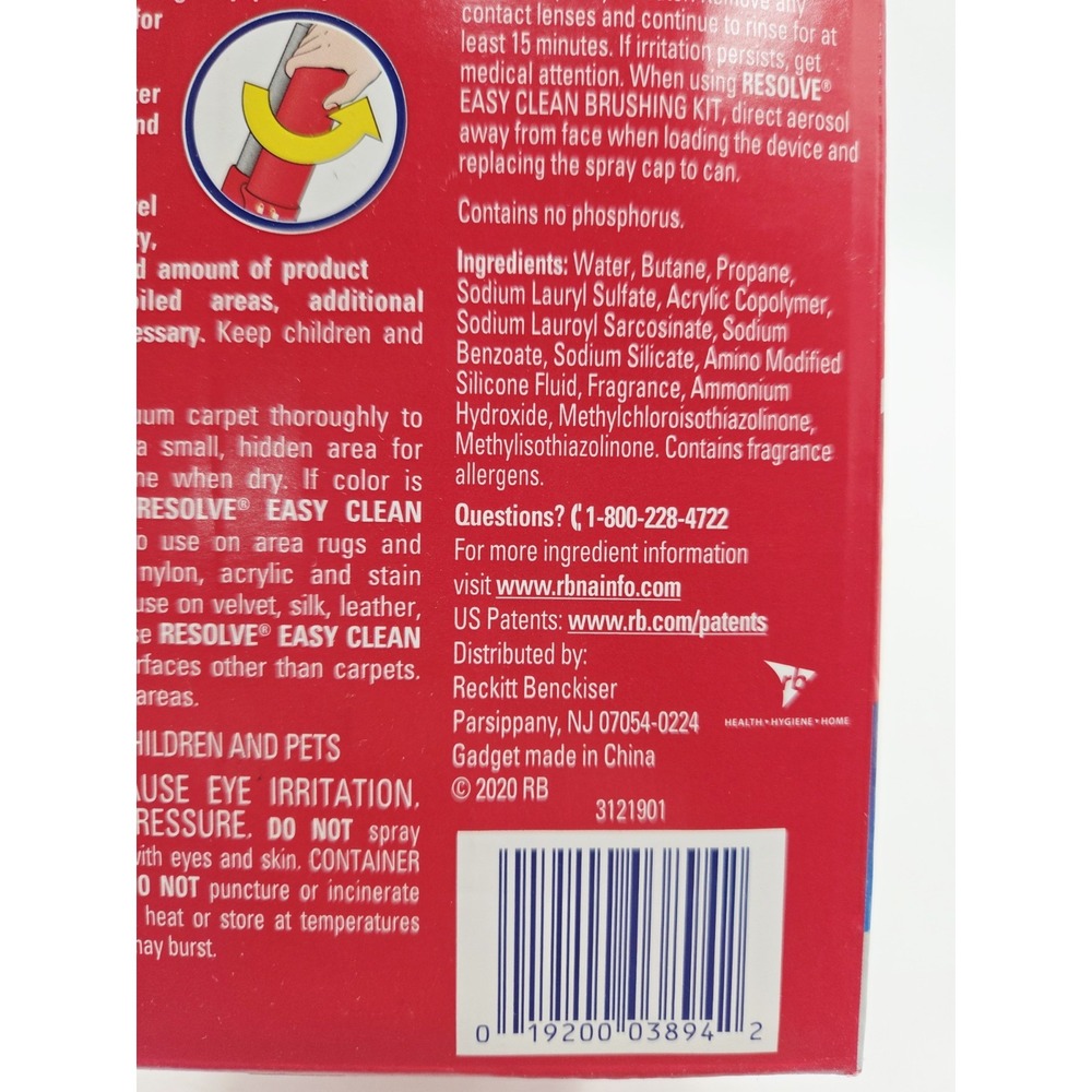 NEW Resolve Easy Clean Pet Expert Brushing Kit Heavy Traffic Carpet Cleaning - Picture 6 of 6
